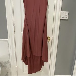 High Low Racerback Silk Dress